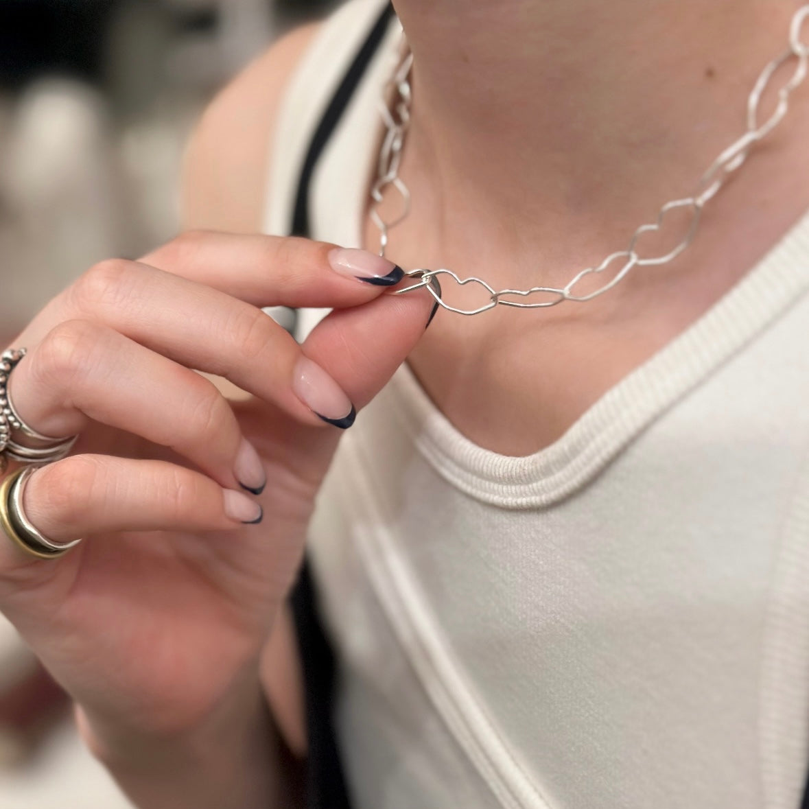 Italian chain necklace〈Lip〉1