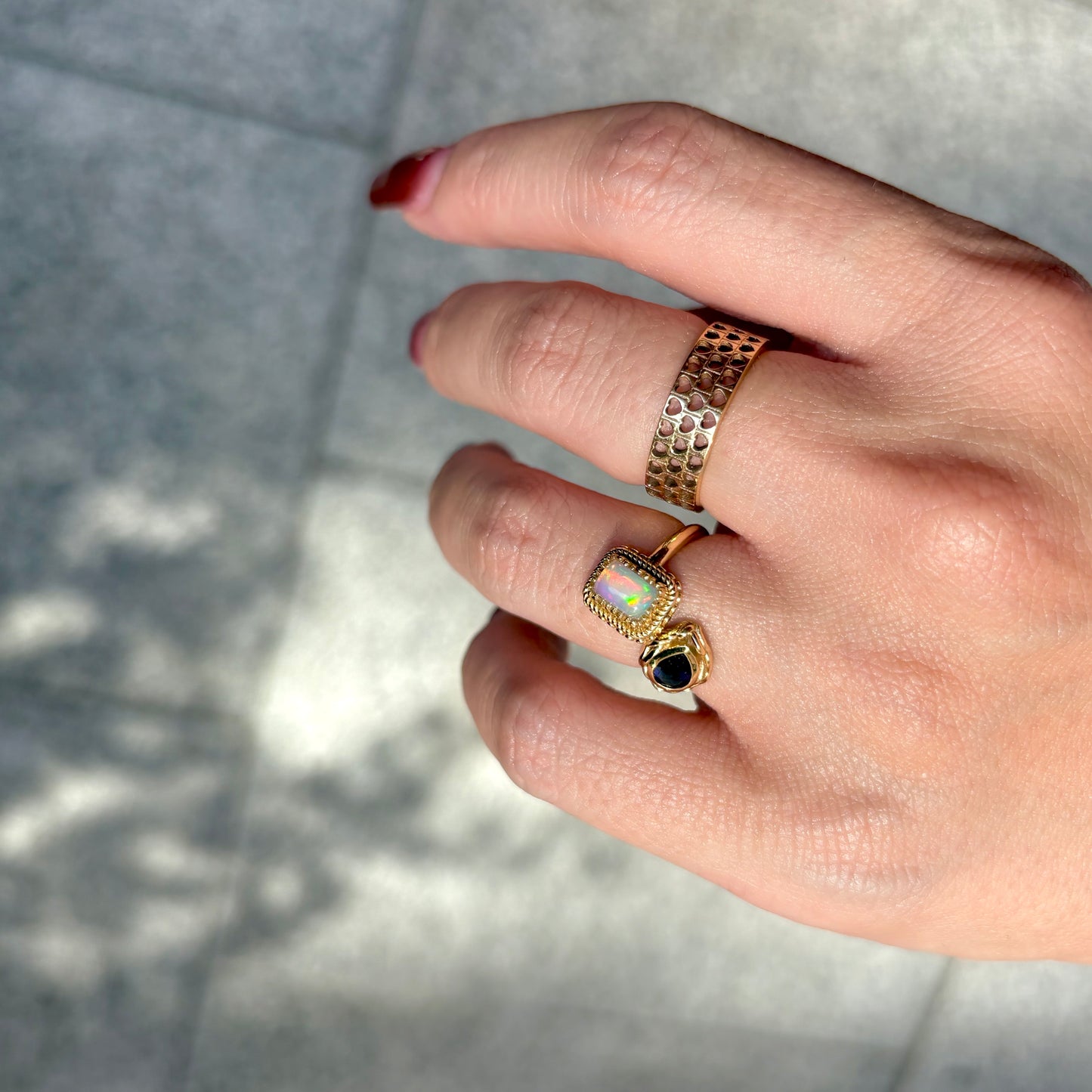 Brass Heart plain ring 6
