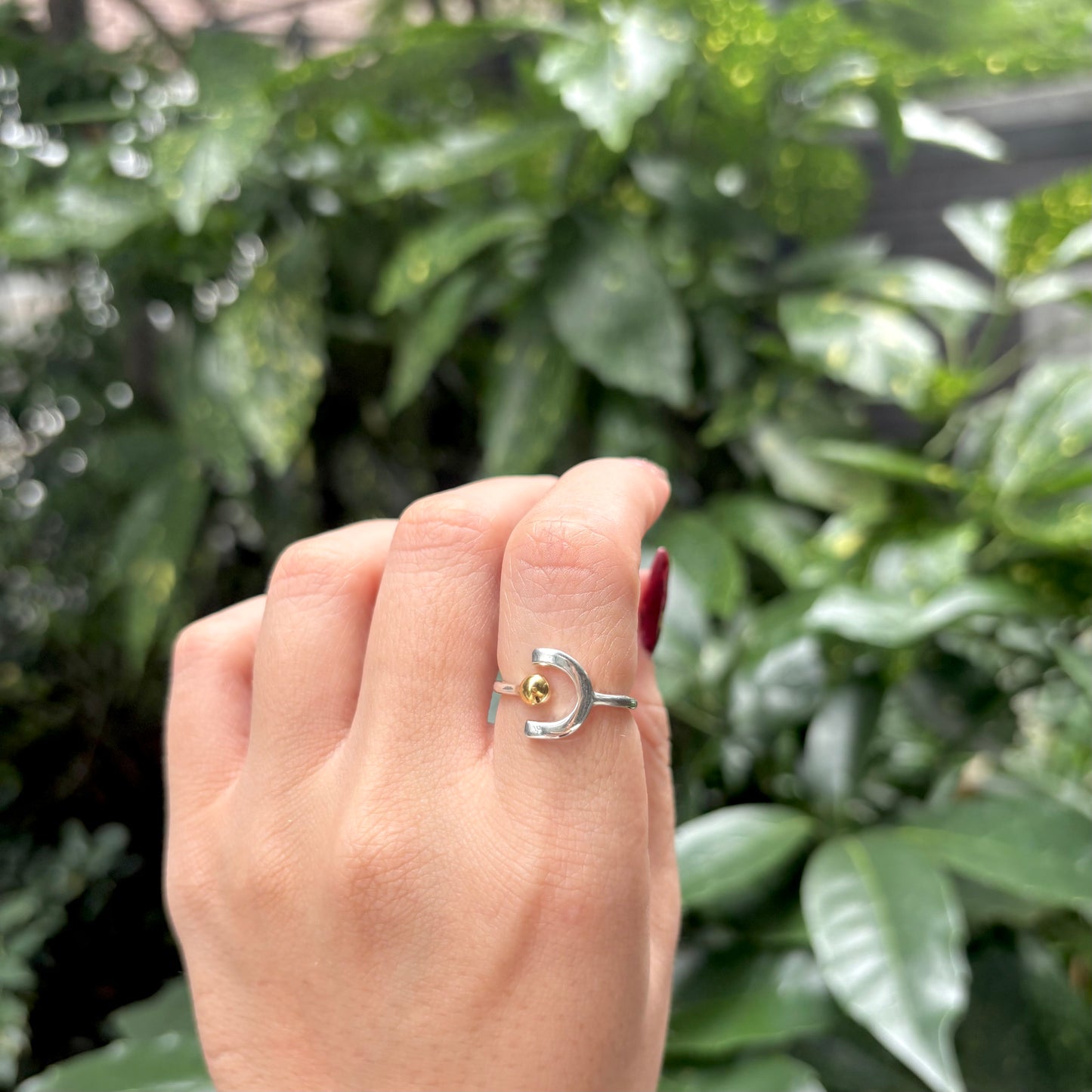 Moon plain ring 4
