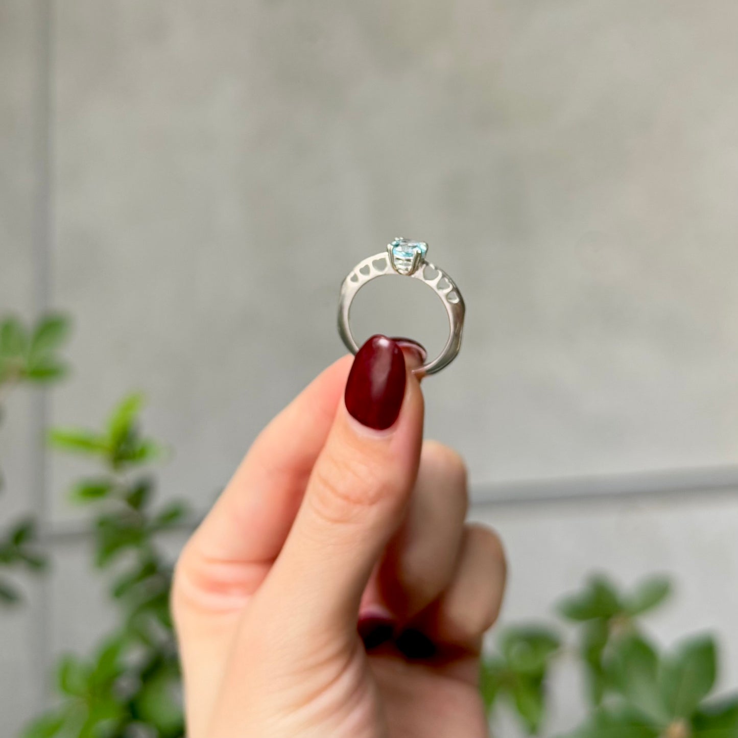 Heart design ring 〈Blue Topaz〉