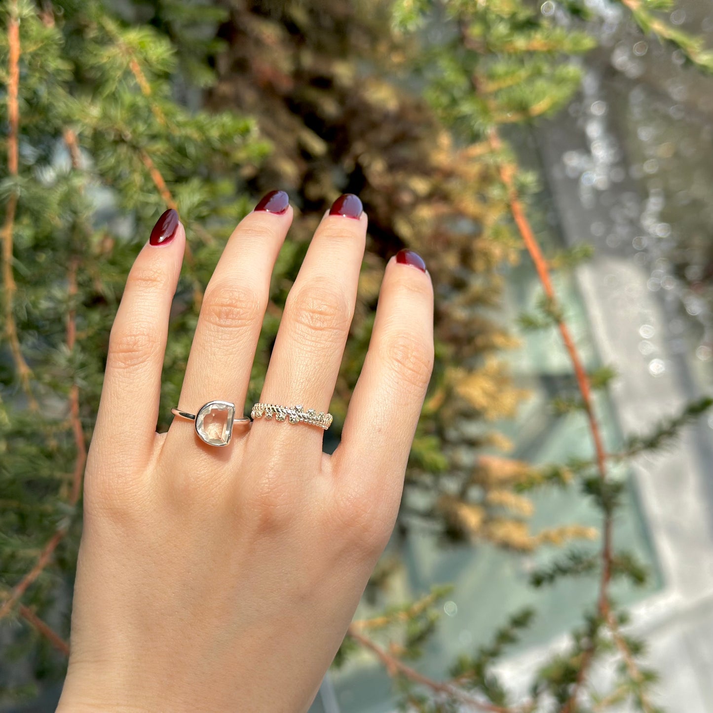 Silver925 1stone ring 24