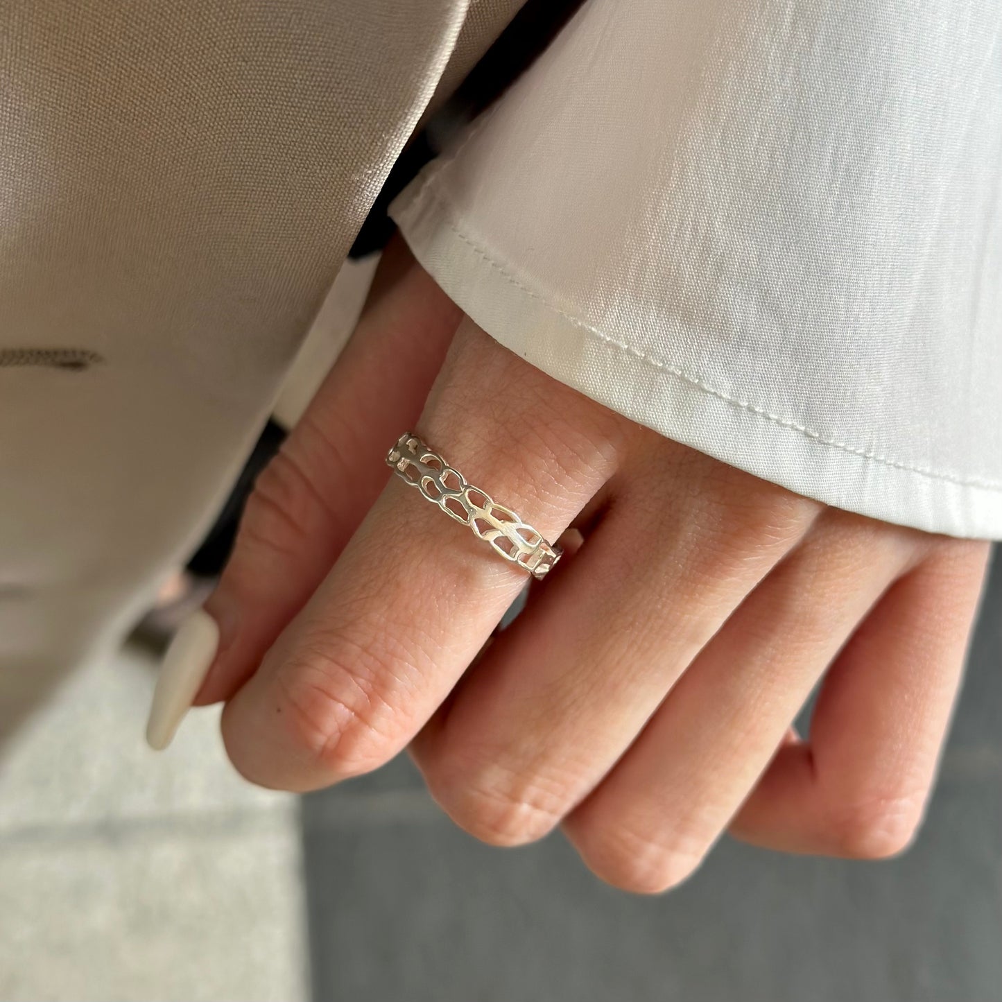 Silver925 plain ring 83