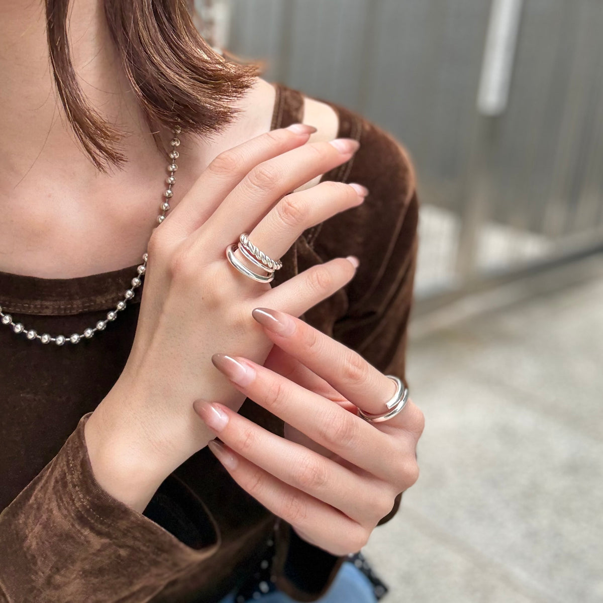 Silver925 plain ring 58