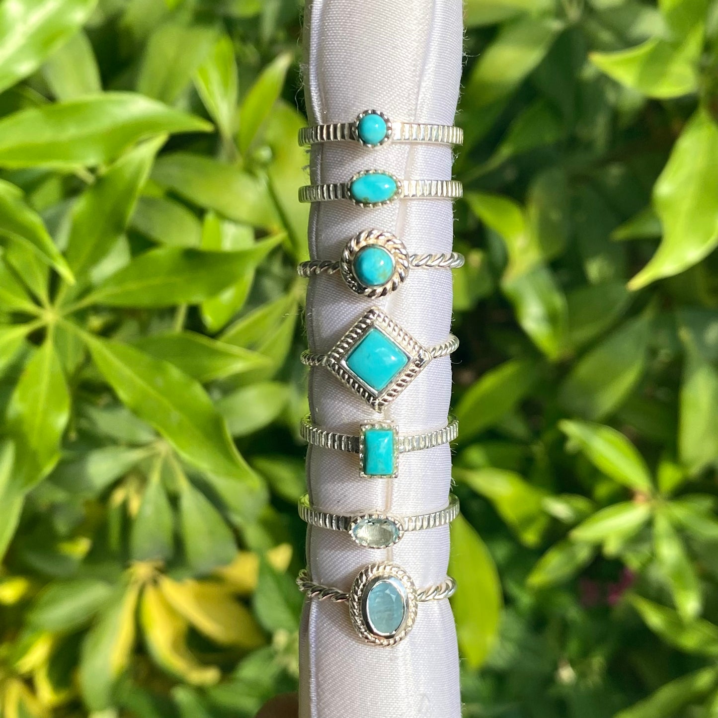 Silver925 petit ring〈blue〉
