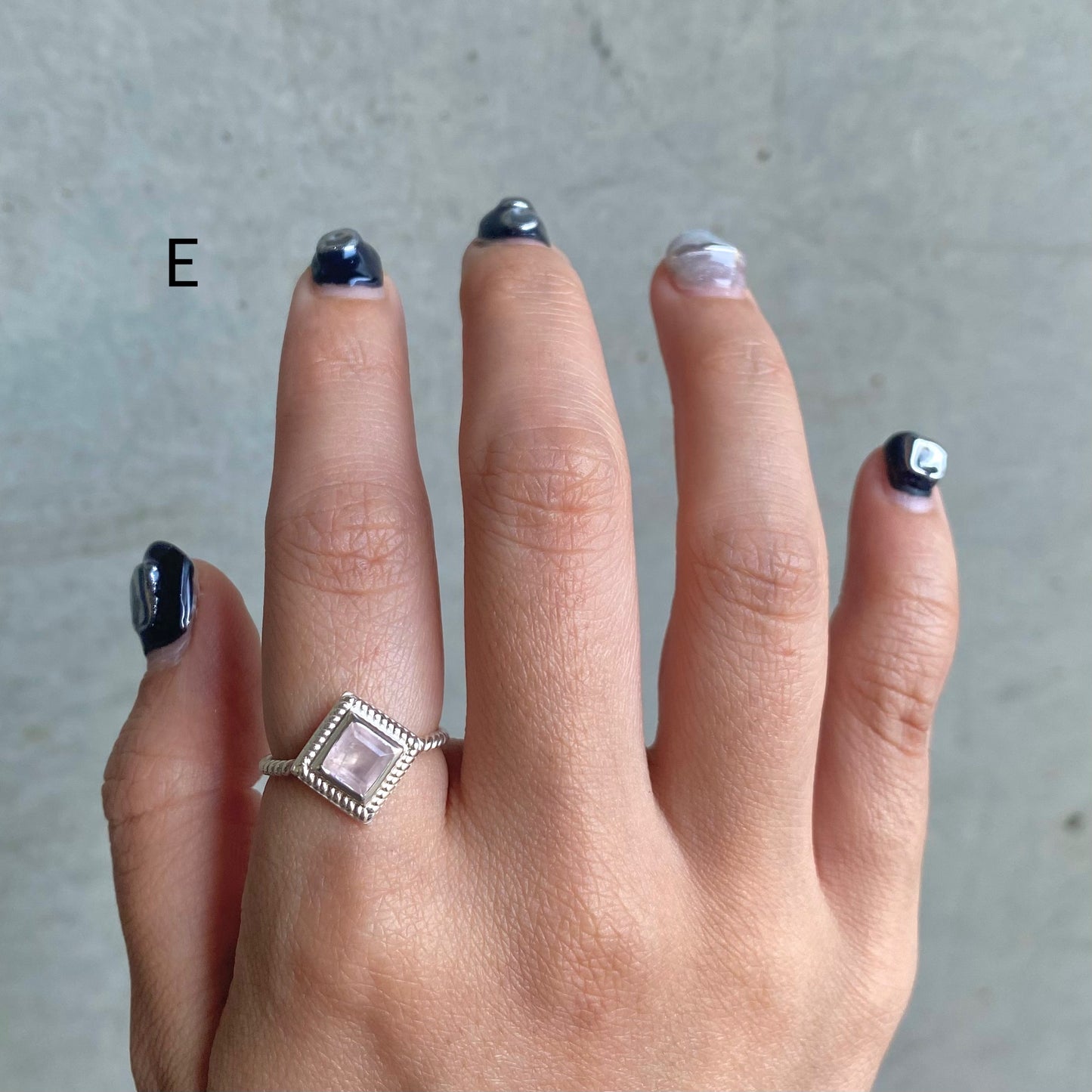 Silver925 petit ring〈pink〉