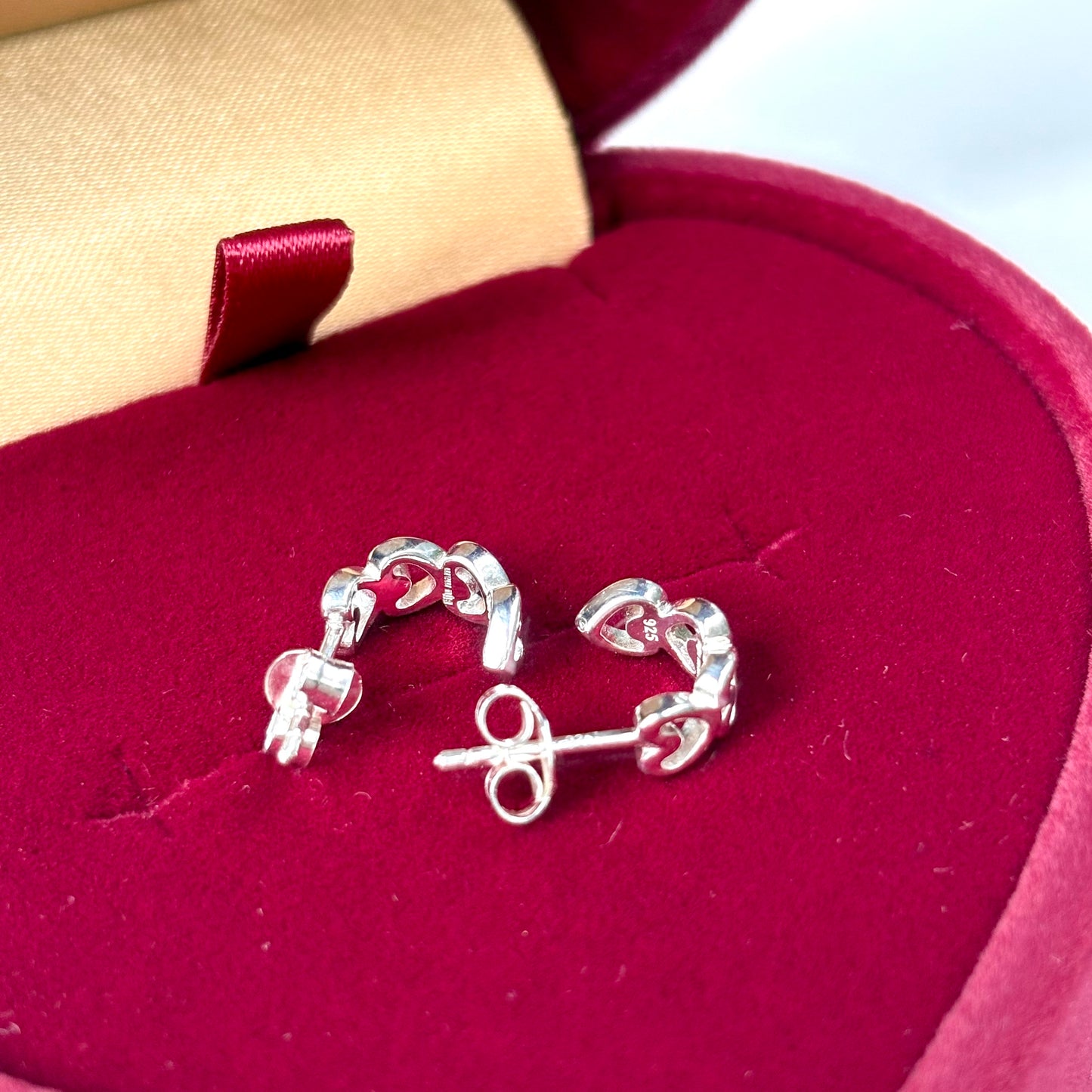 Silver925 plain pierce〈Heart〉1