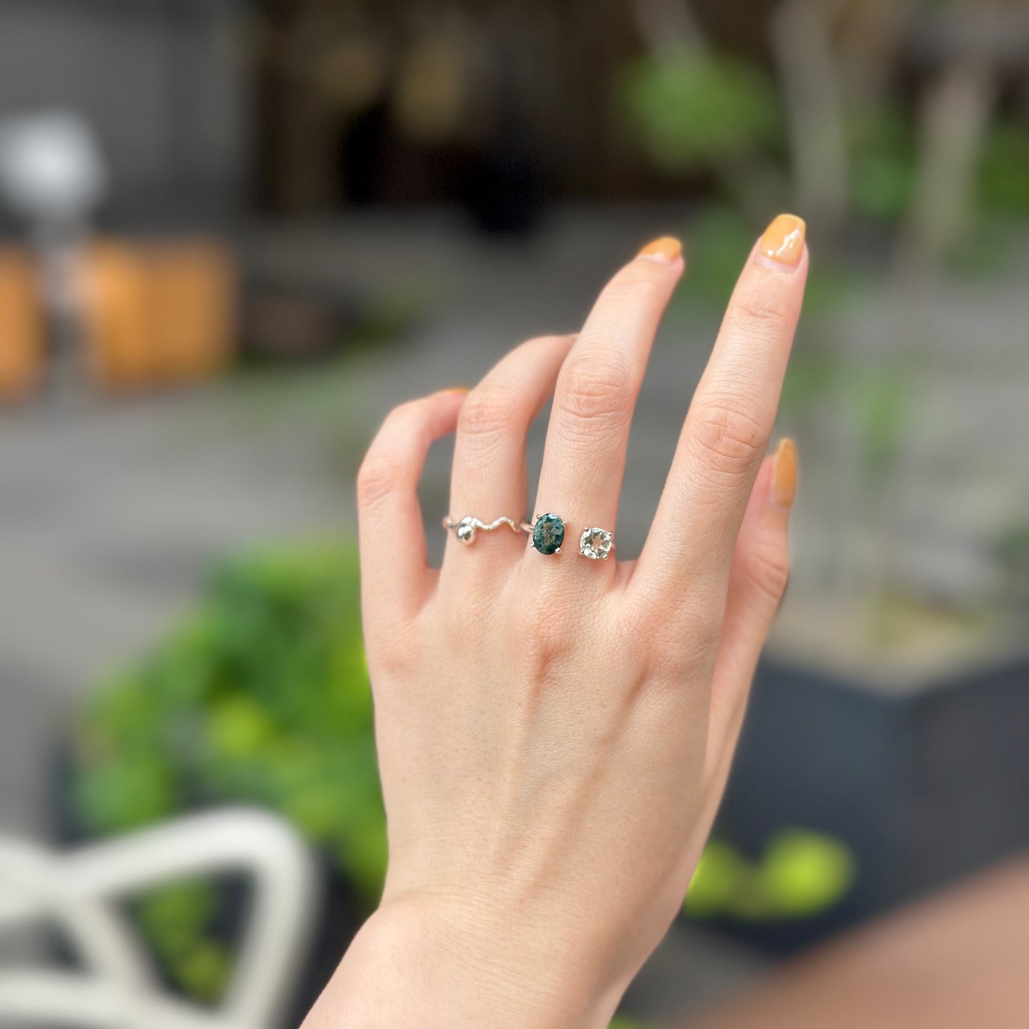 Silver925 2stone ring 16