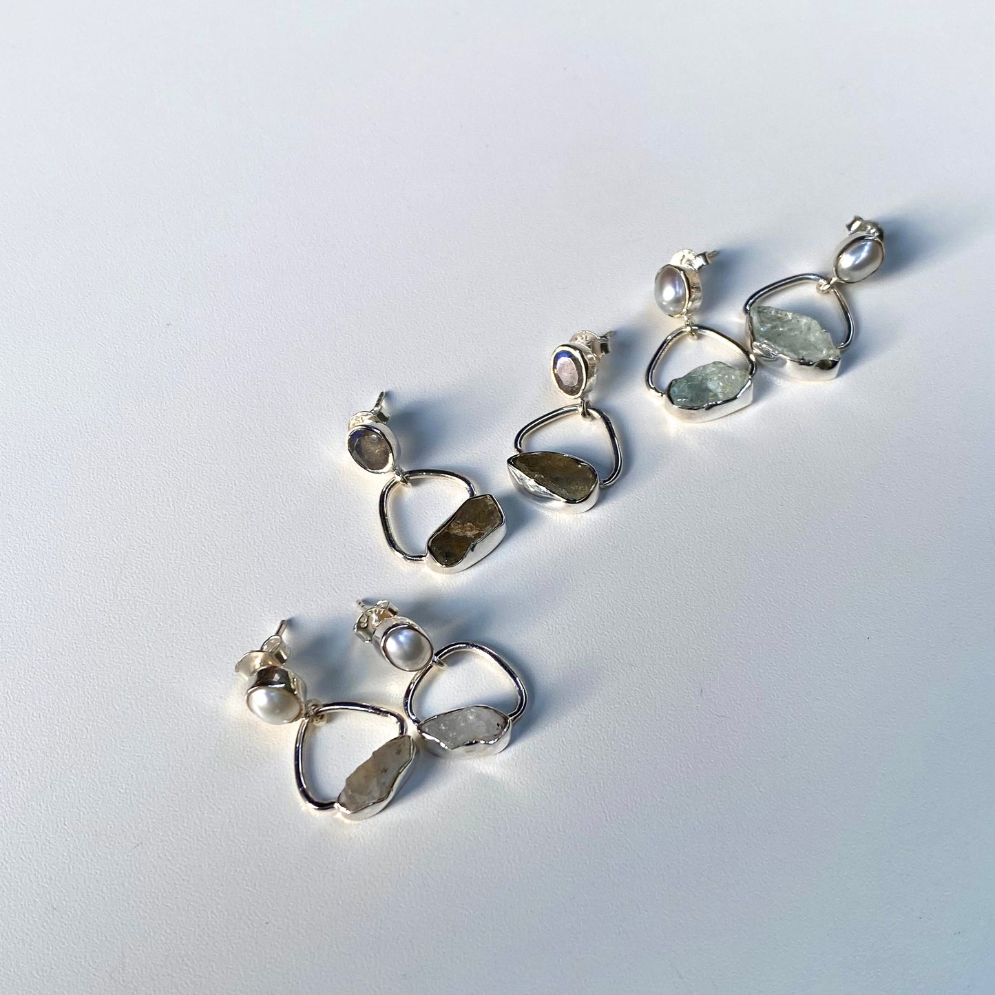 Silver925 2stone pierce