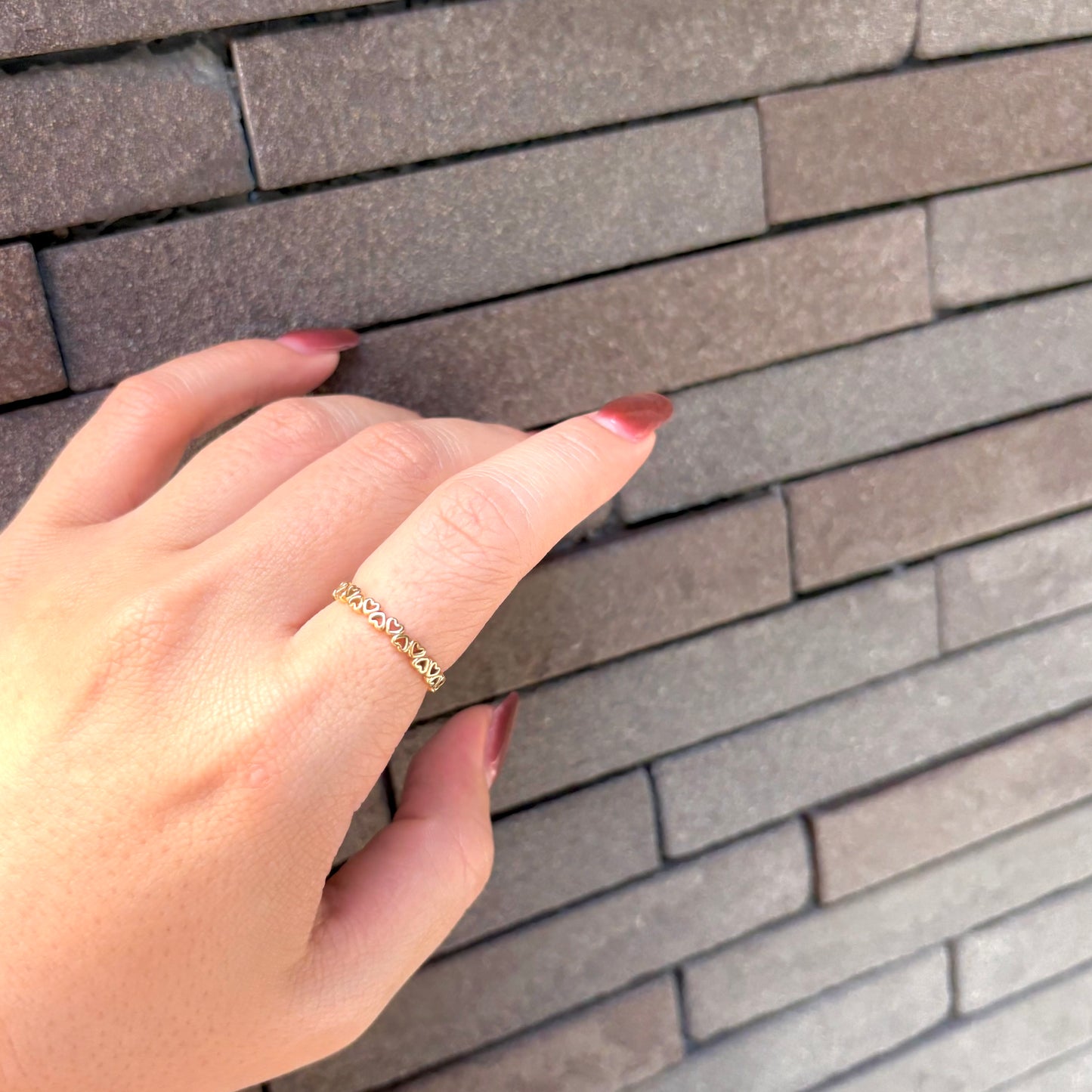 Brass Heart plain ring 1