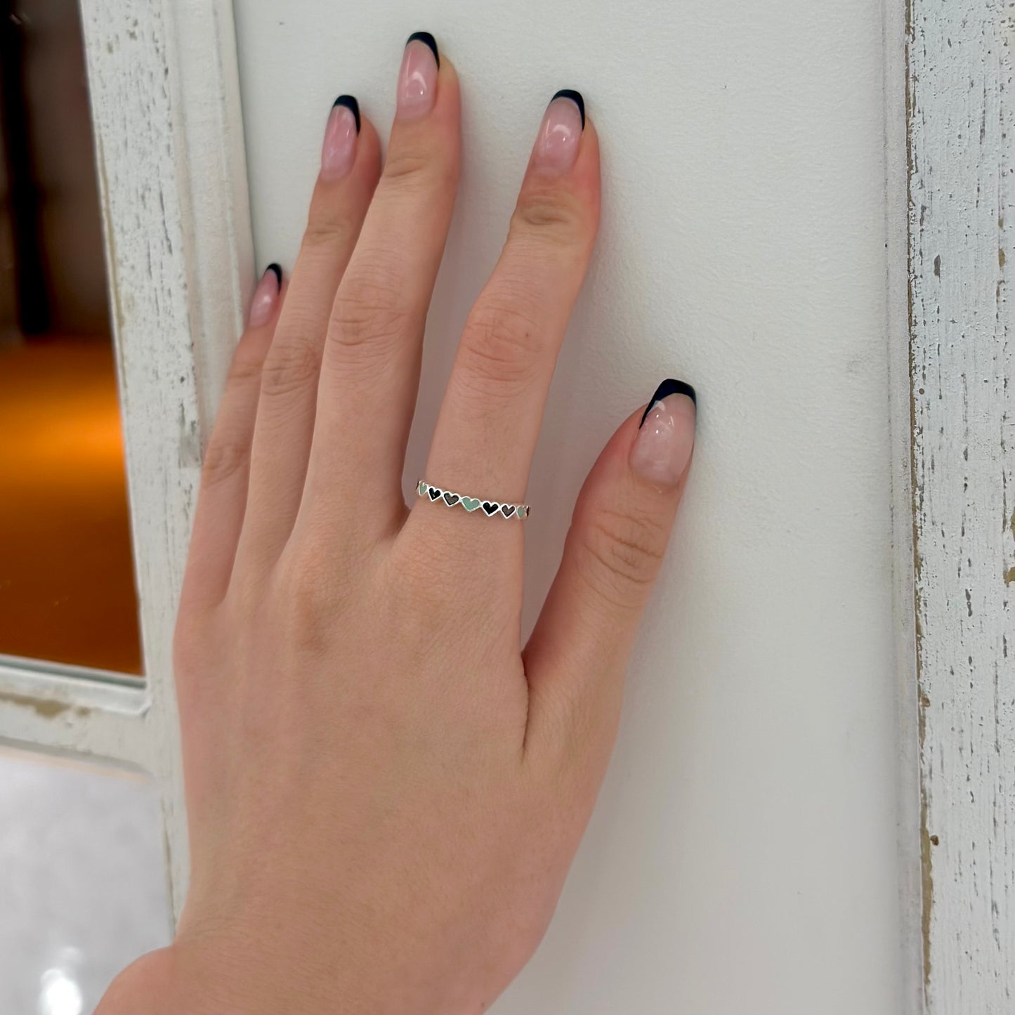 Heart enamel ring 1