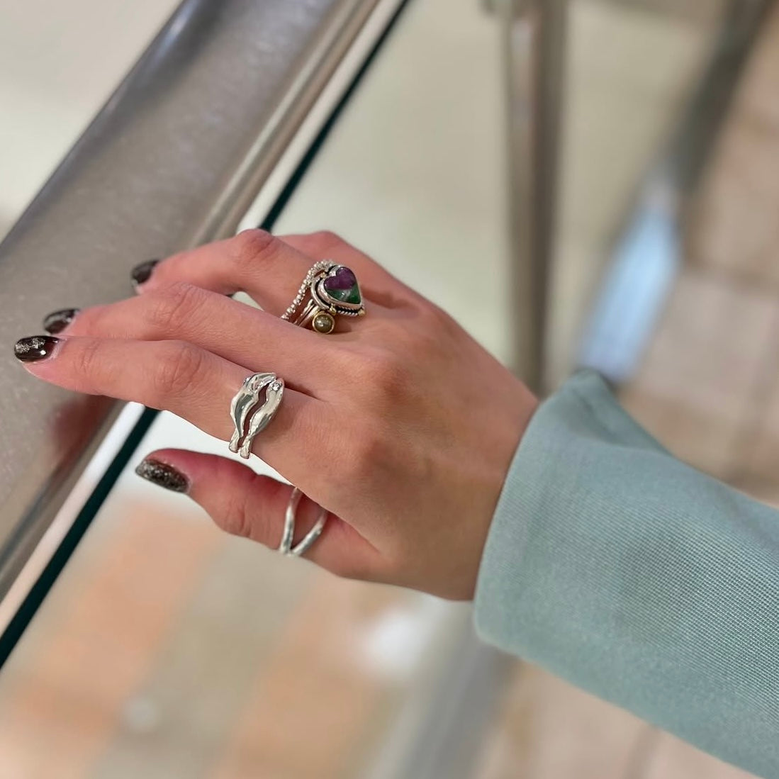 Silver925 plain ring 〈Lip〉2