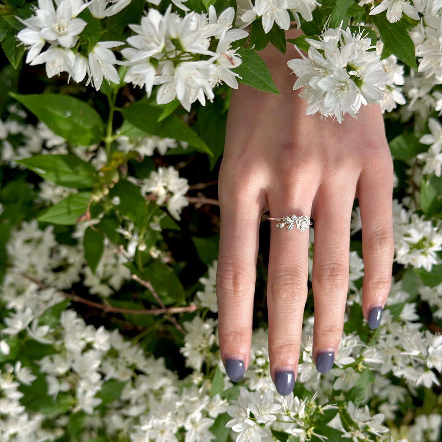 Rose plain ring 6