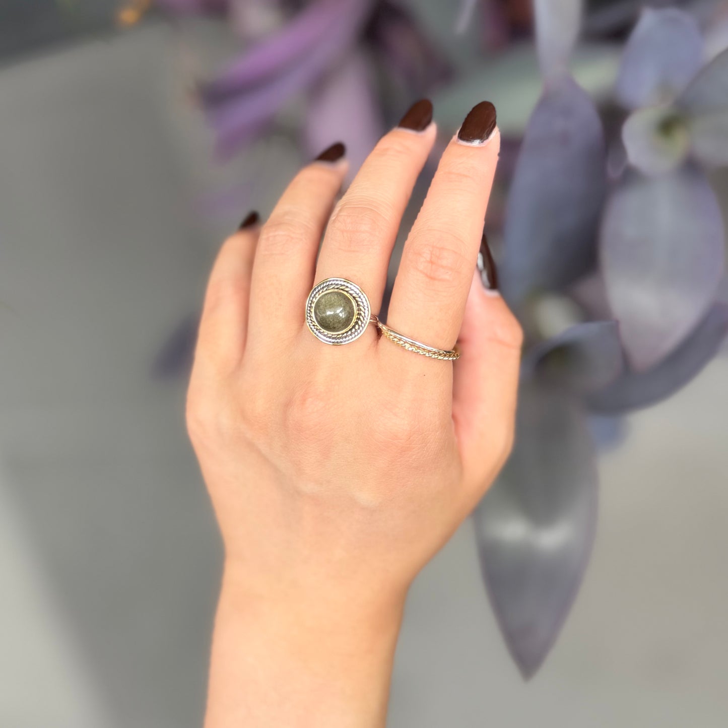 Silver925×brass design ring 22