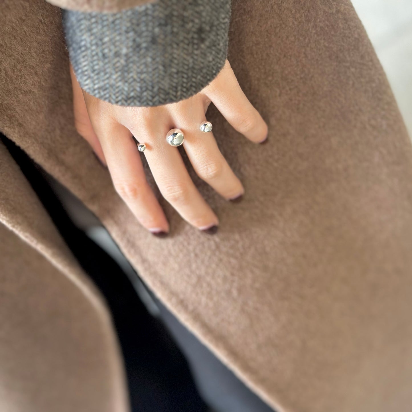 Silver925 2finger ring 3