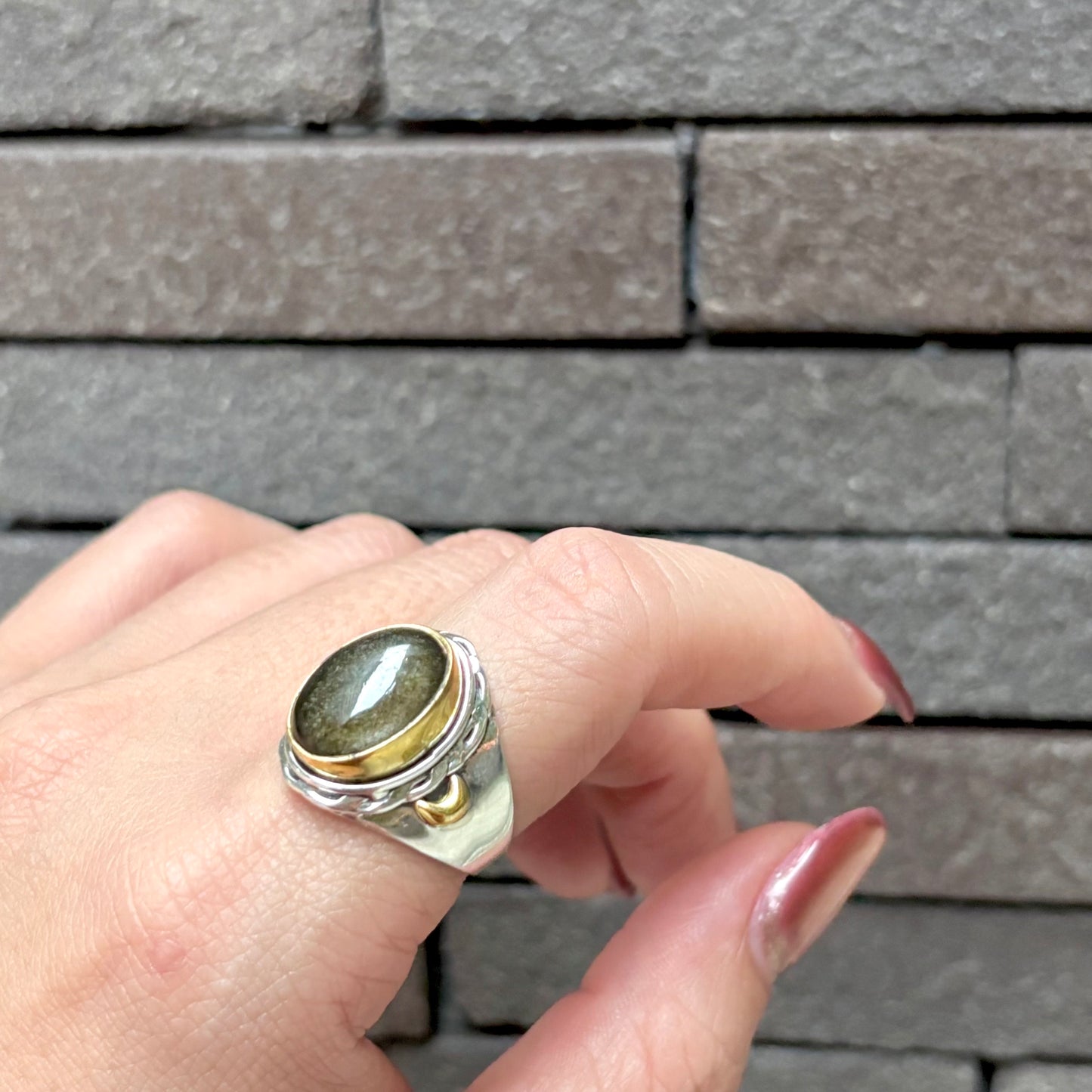 Connect ring〈 Black & Gold 〉