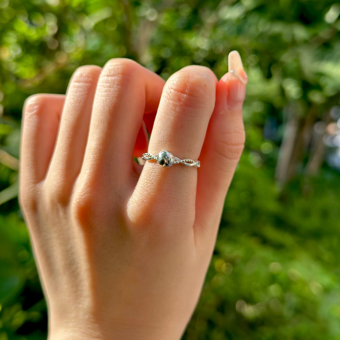 Silver925 ball plain ring 1