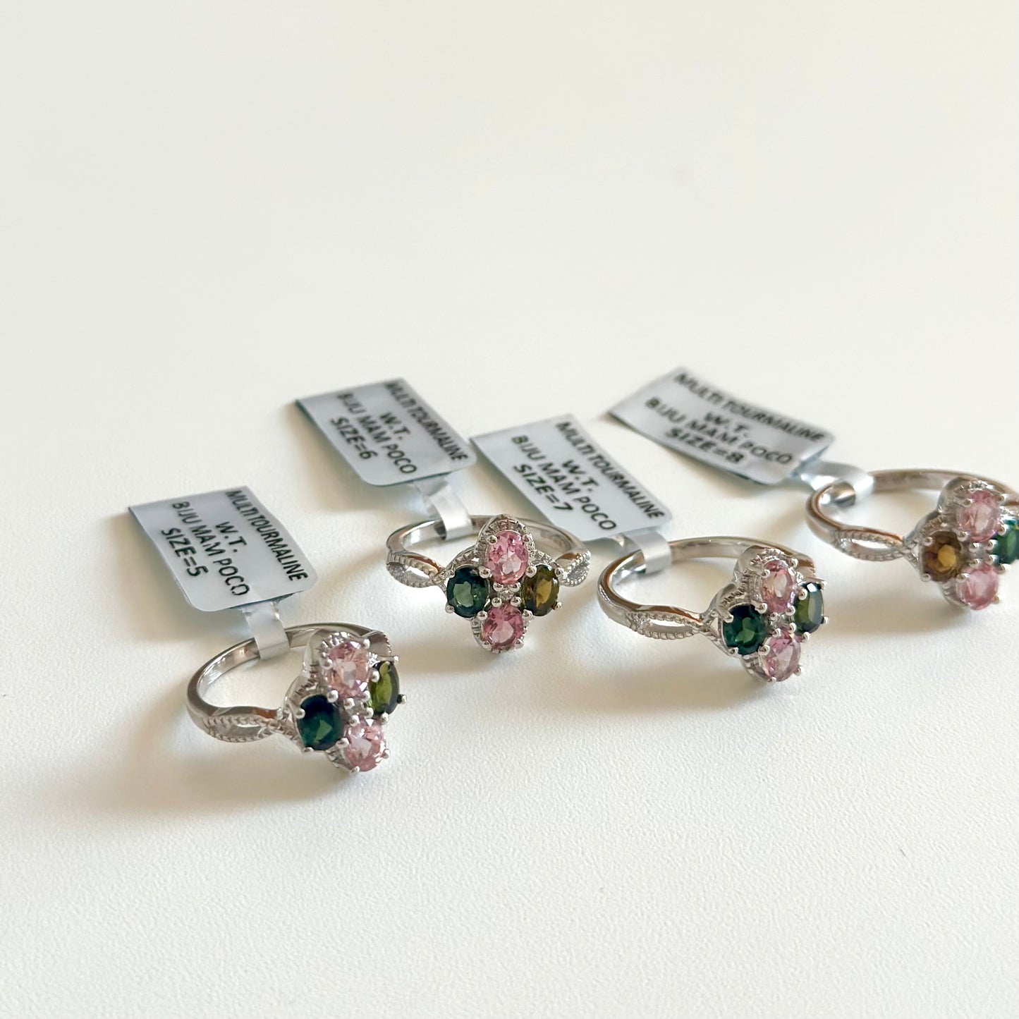 【poco】Multi tourmaline ring