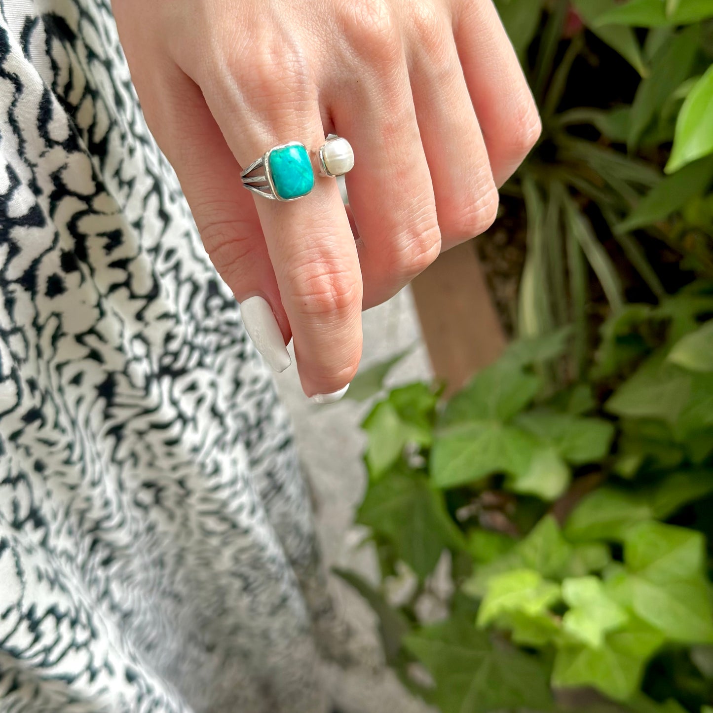 Silver925 2stone ring 12