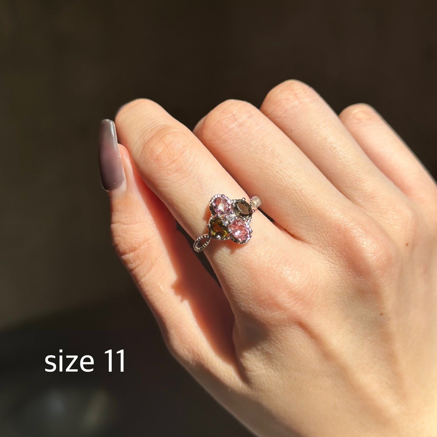 【poco】Multi tourmaline ring
