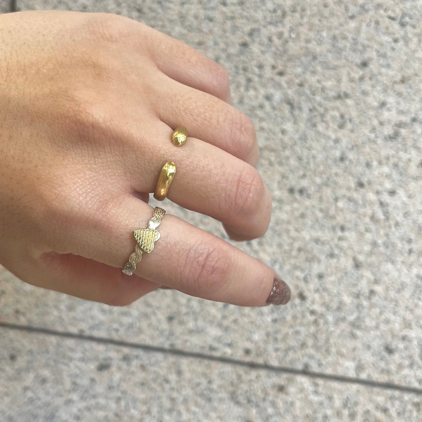 Heart plain ring 15