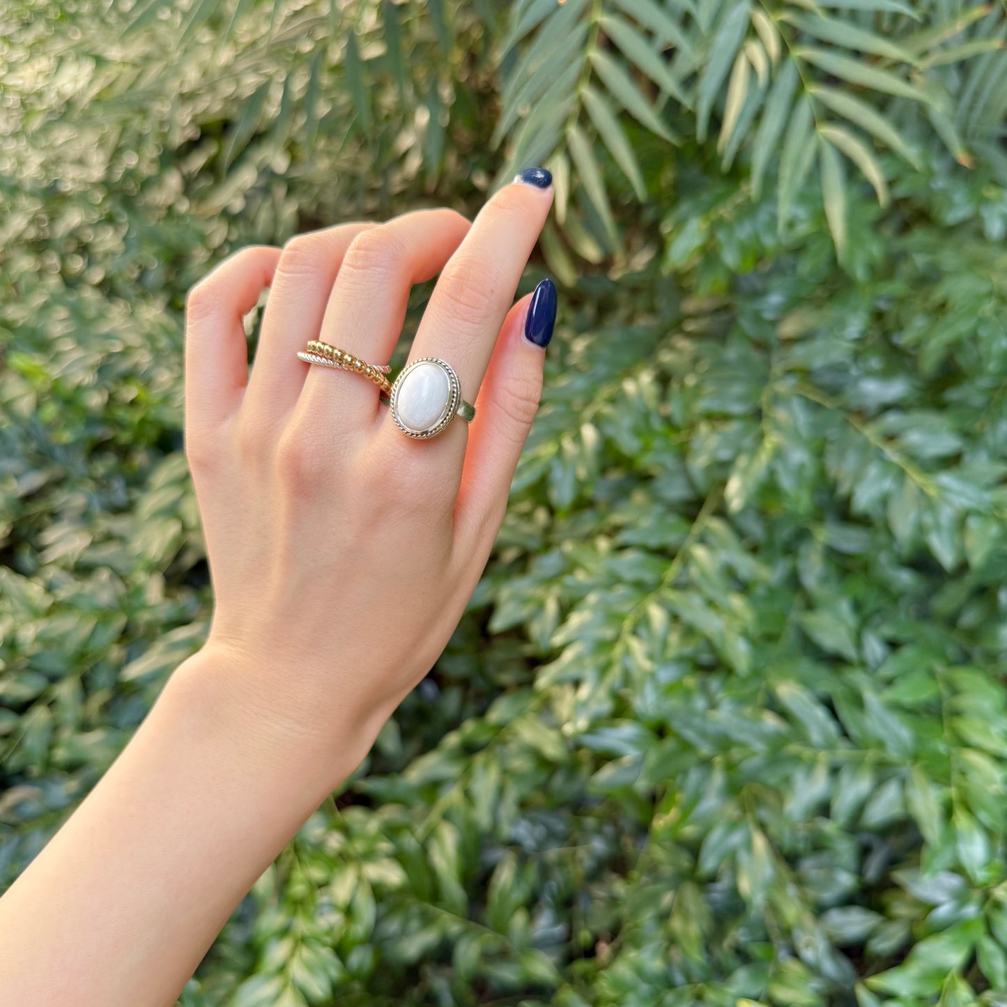 Silver925×Brass design ring 9