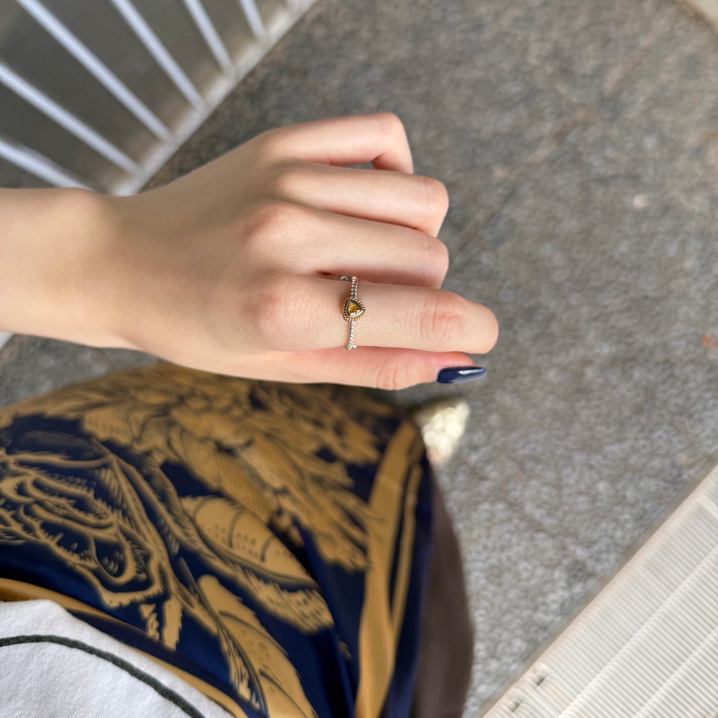 Silver925×Brass petit ring 1