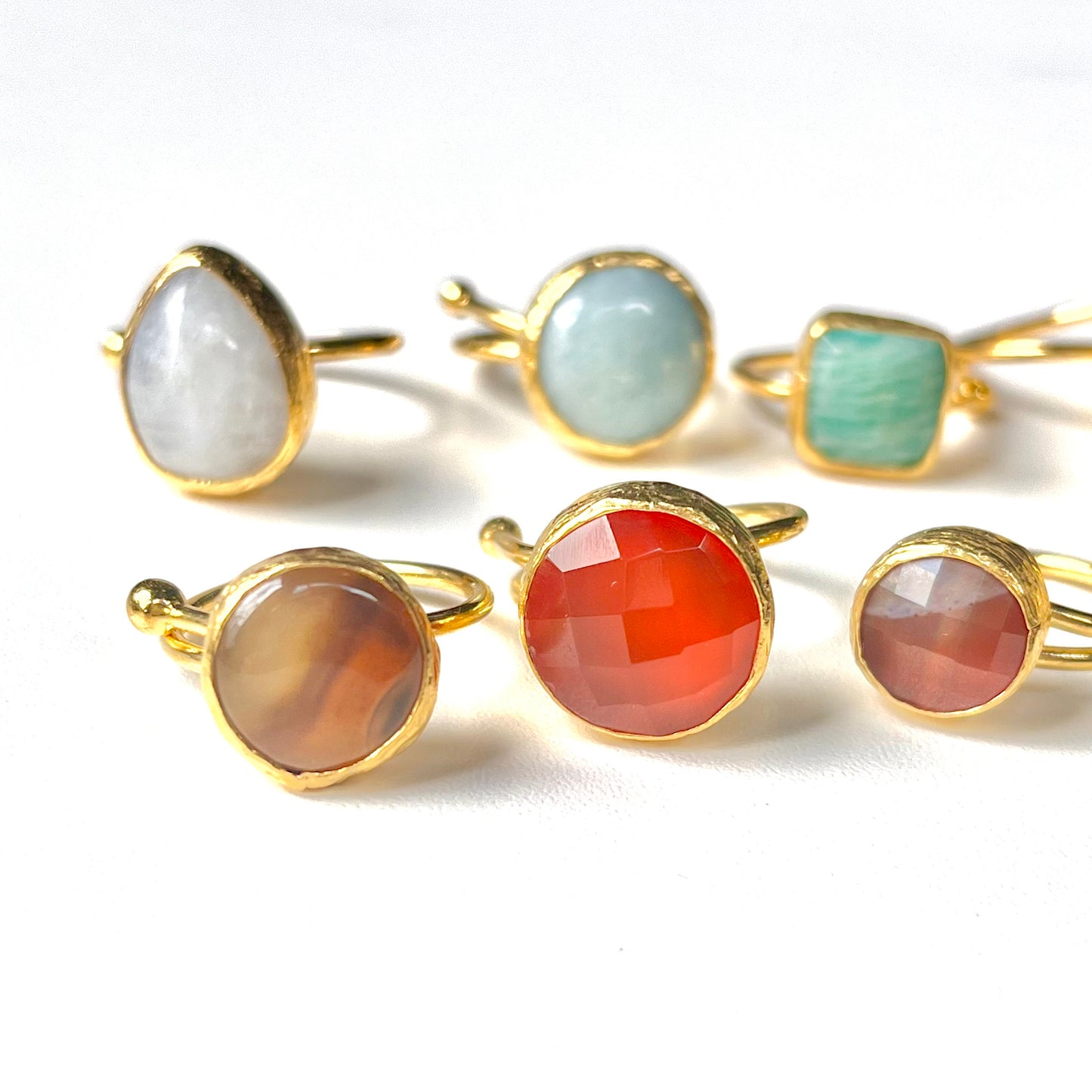 Brass 1stone ring 1