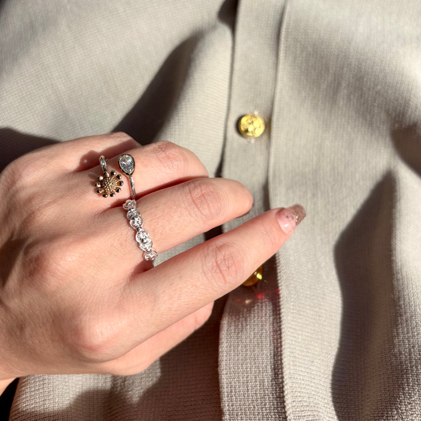 Flower design ring 21