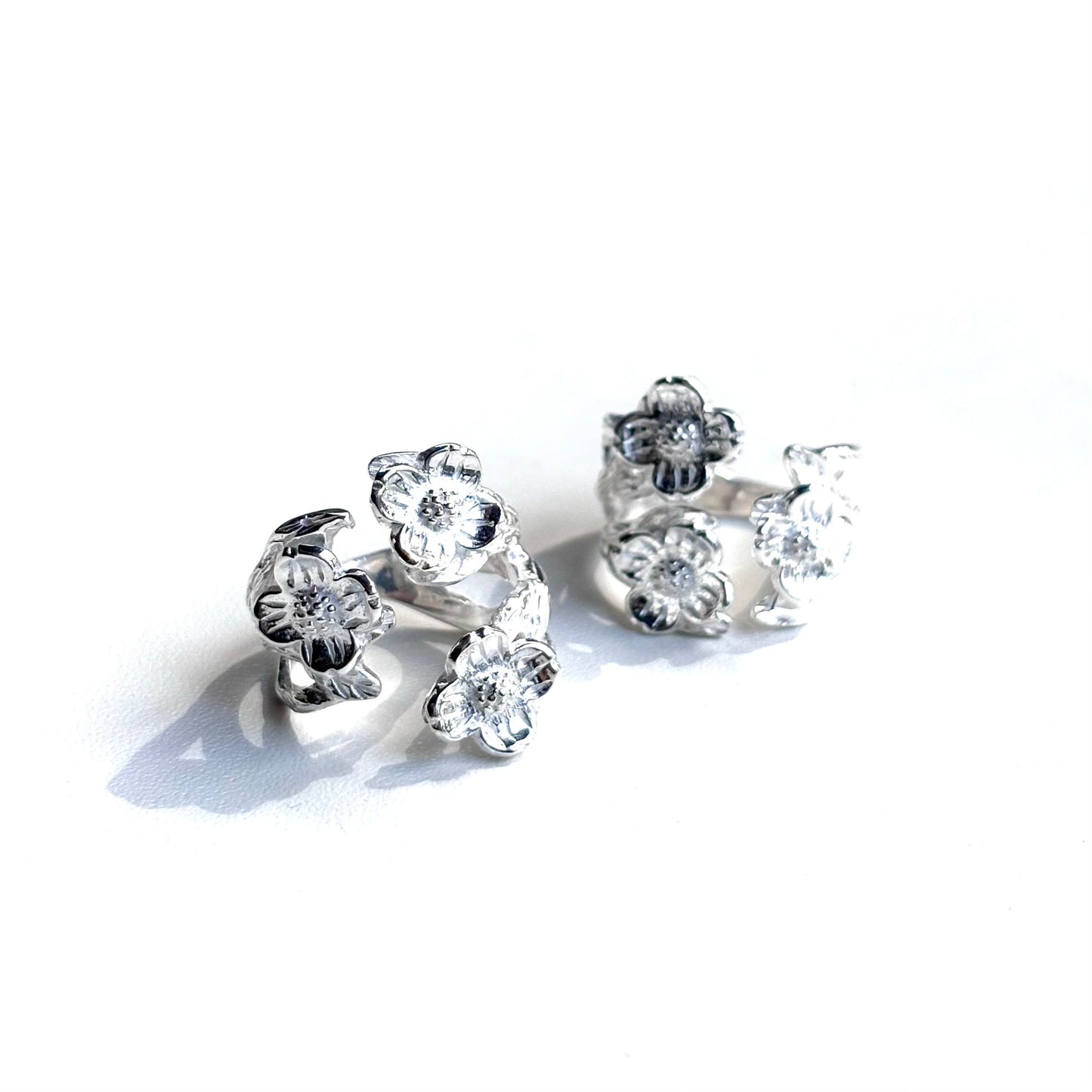 Flower plain ring 23