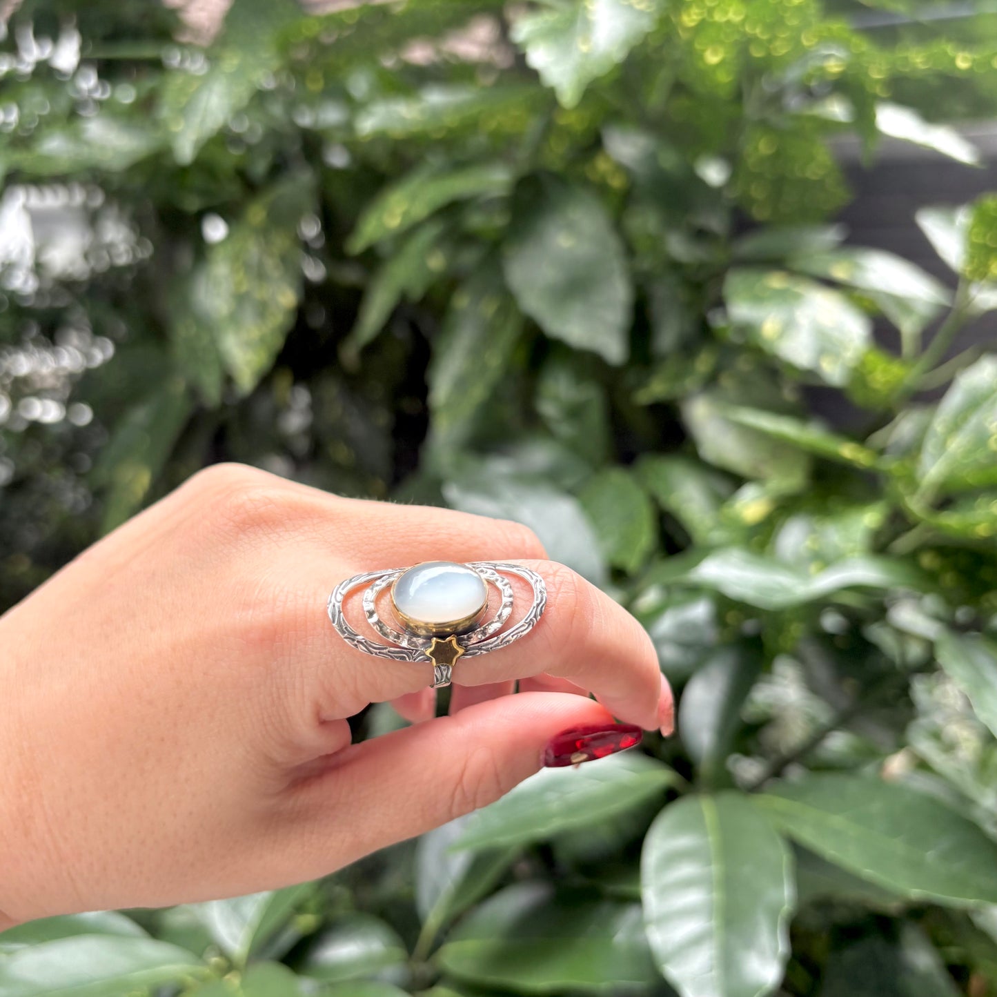 Silver925×Brass star design ring