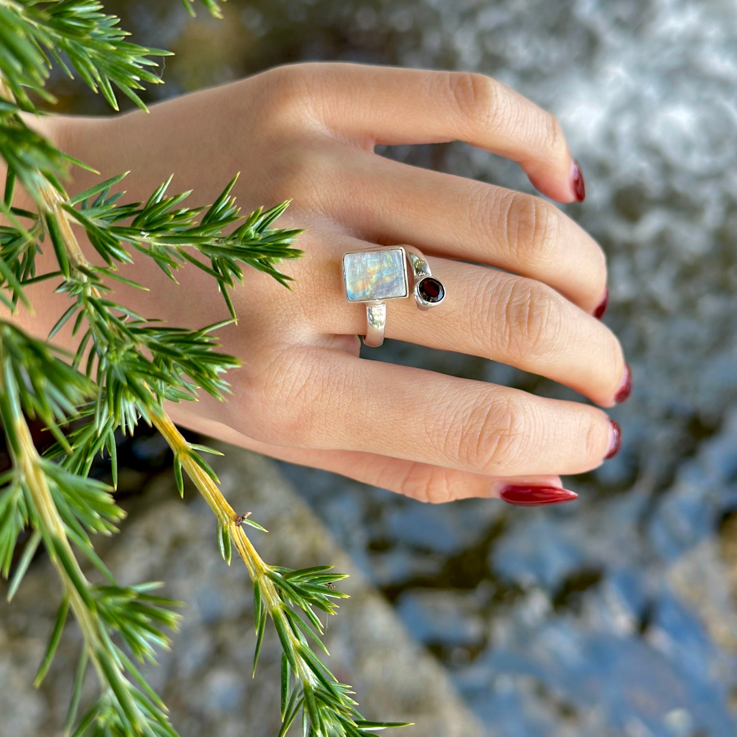 Roughcut 2stone ring