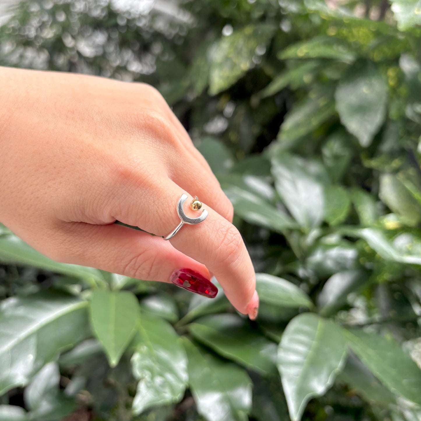 Moon plain ring 4