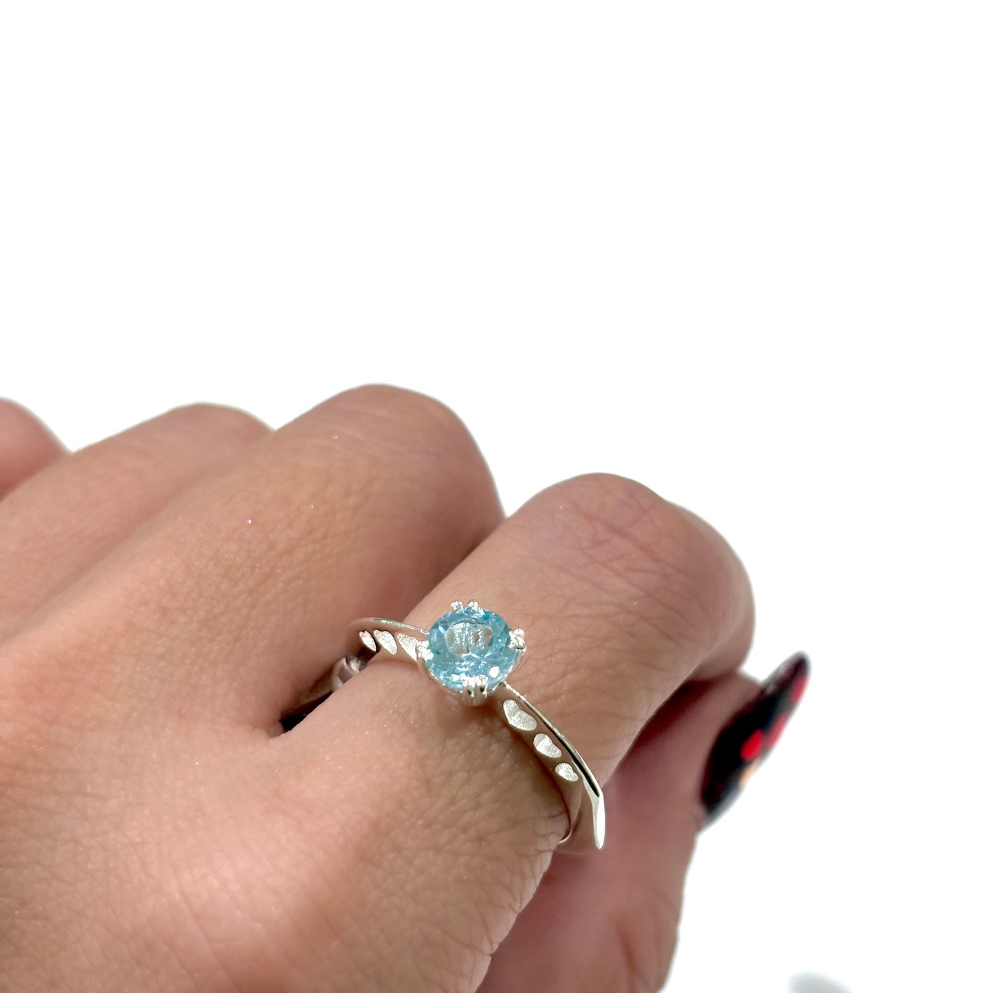 Heart design ring 〈Blue Topaz〉