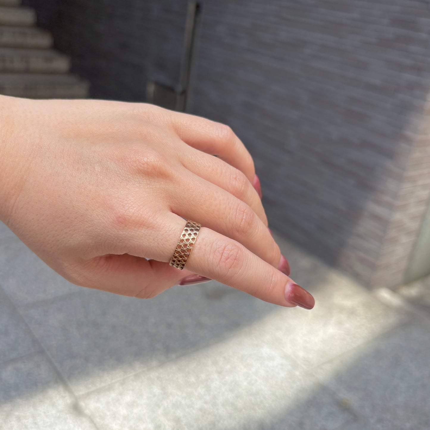 Brass Heart plain ring 6