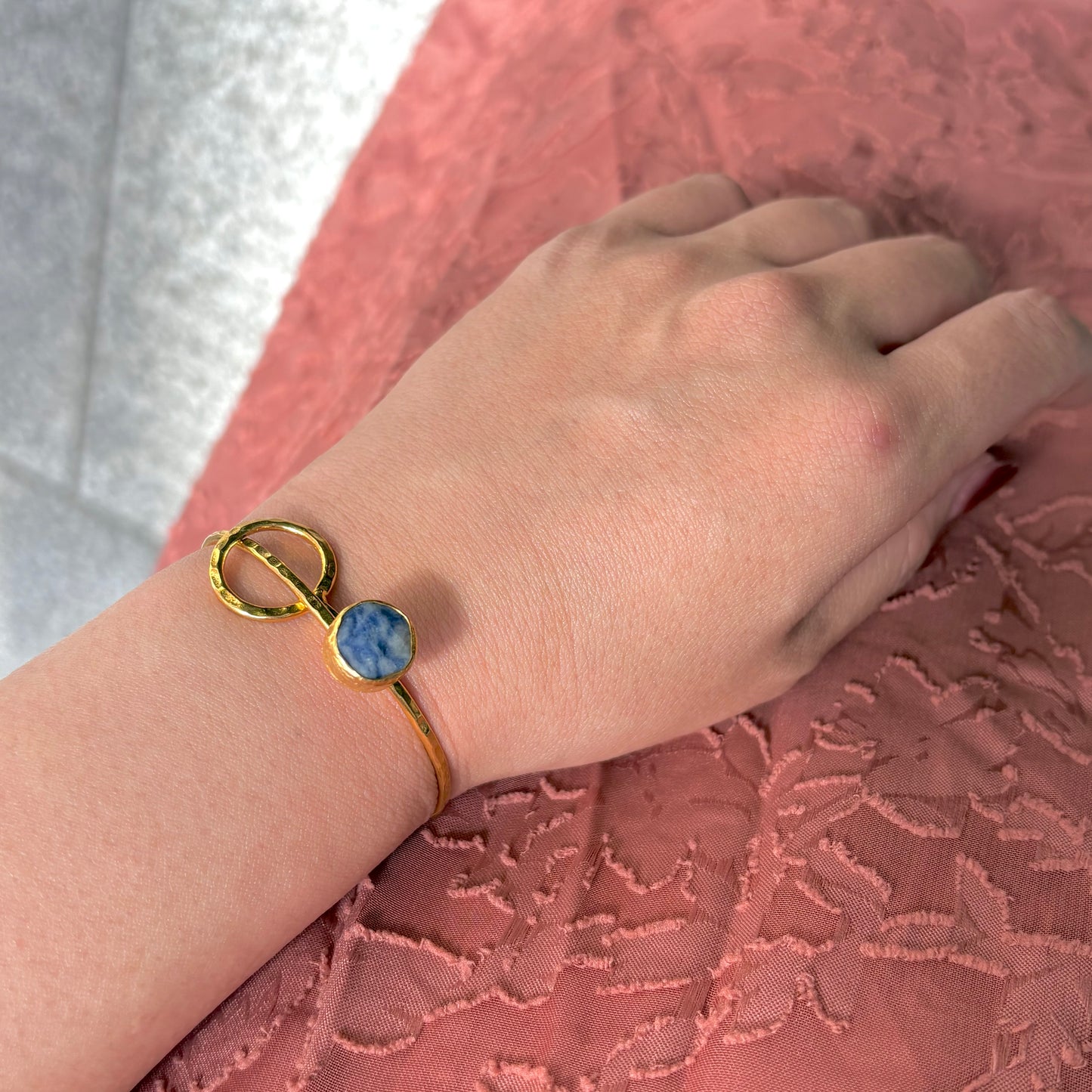 Brass 1stone bangle 3