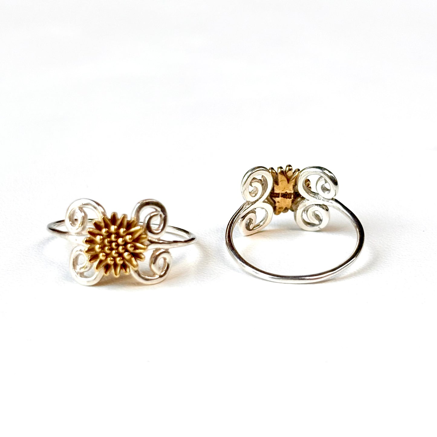 Flower plain ring 21