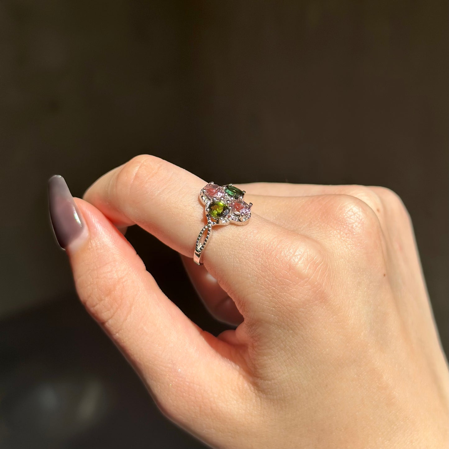 【poco】Multi tourmaline ring