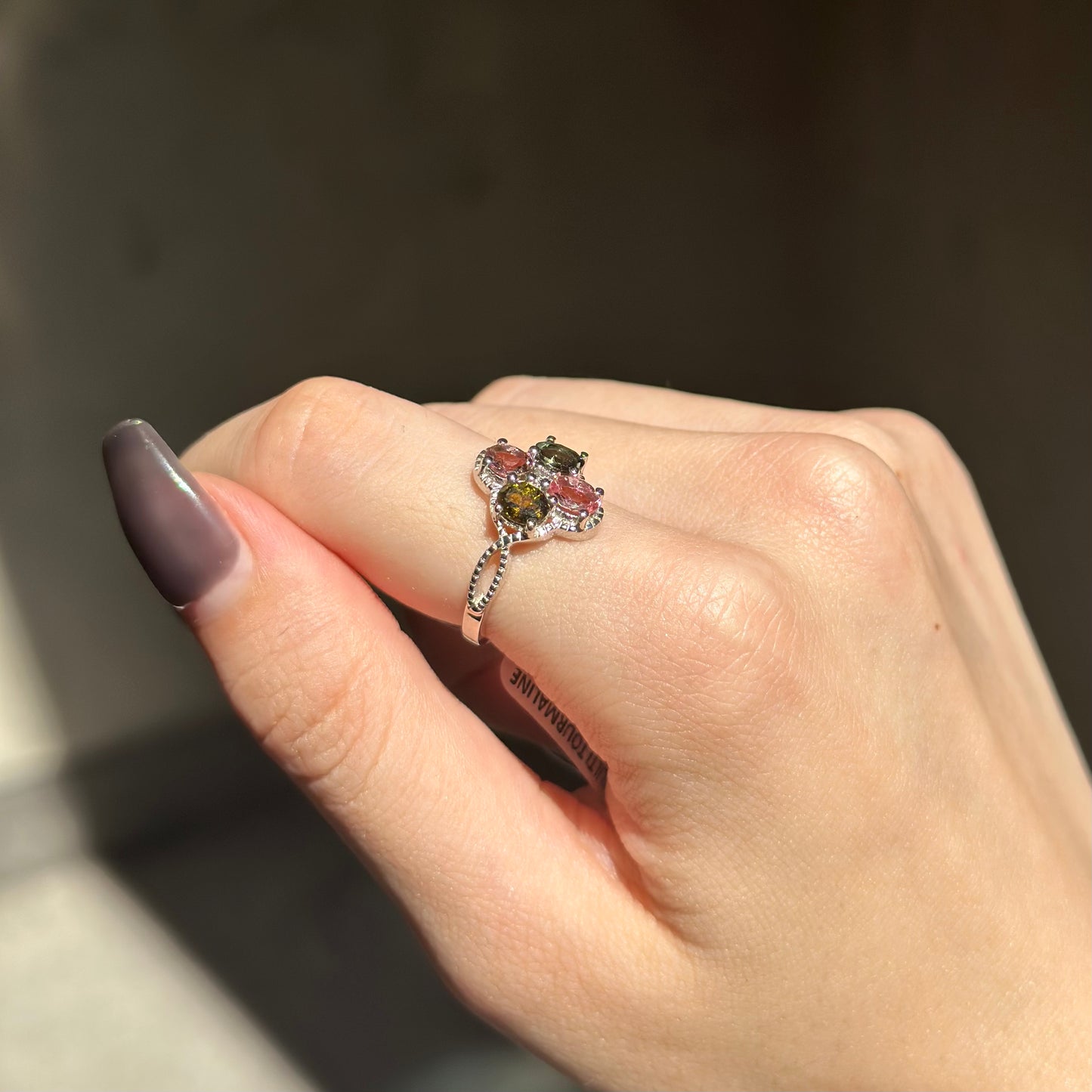 【poco】Multi tourmaline ring
