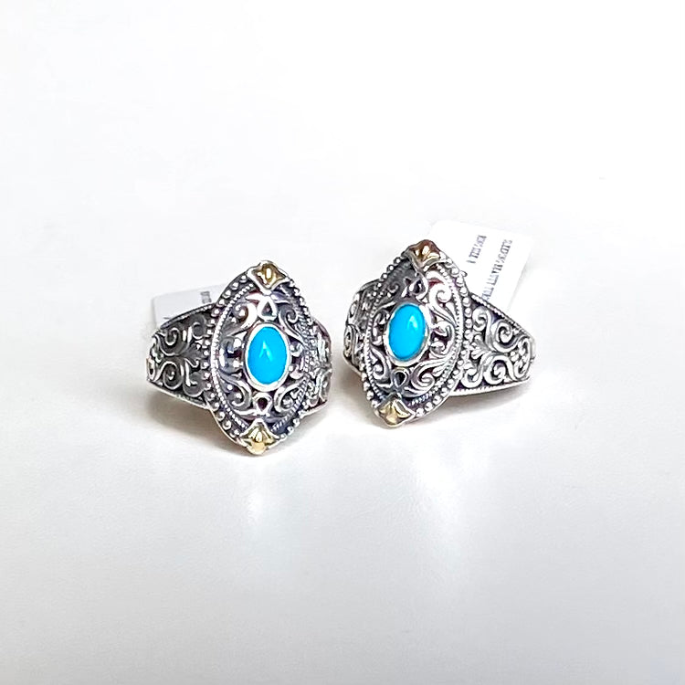 【poco】Turquoise design ring 5
