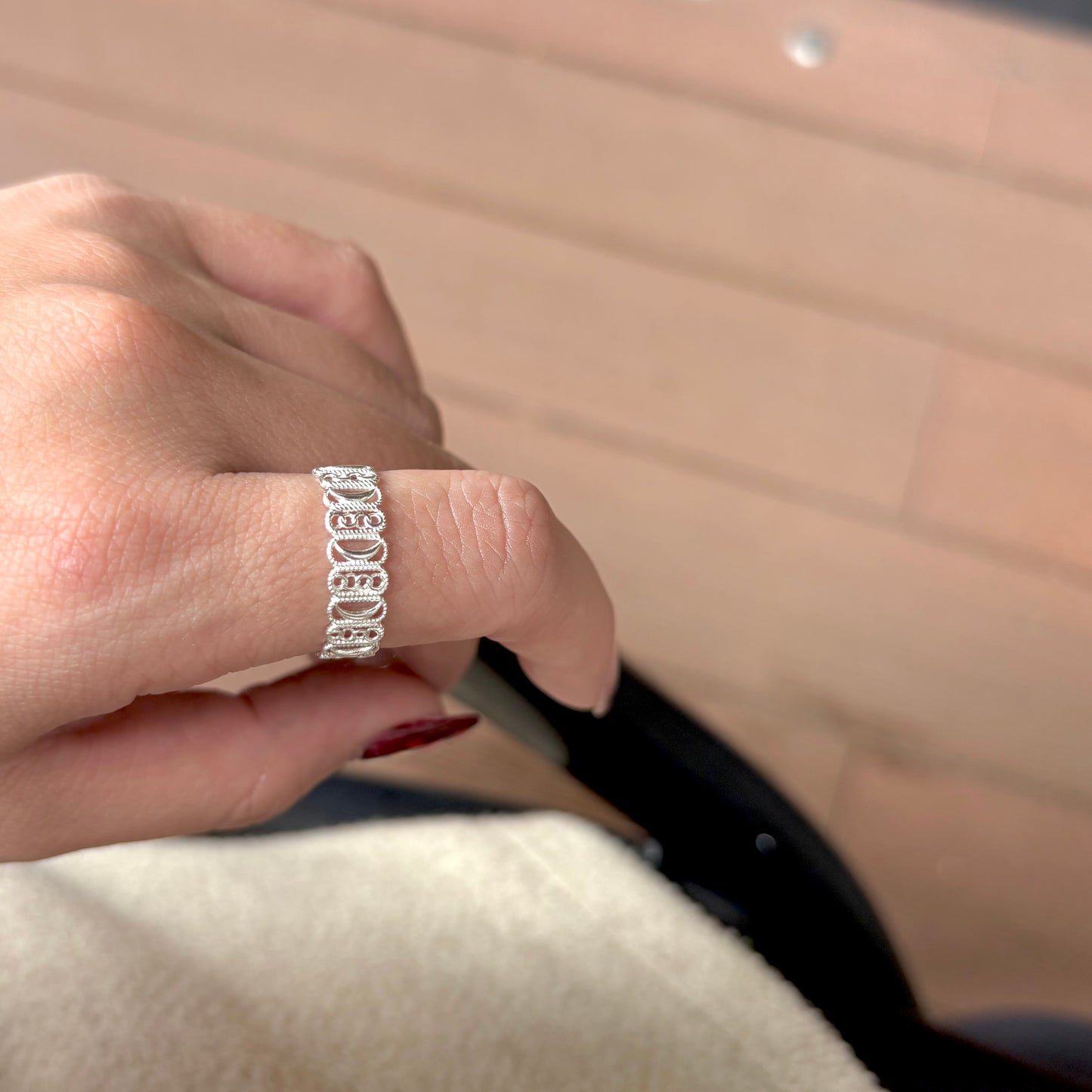 Moon plain ring 5