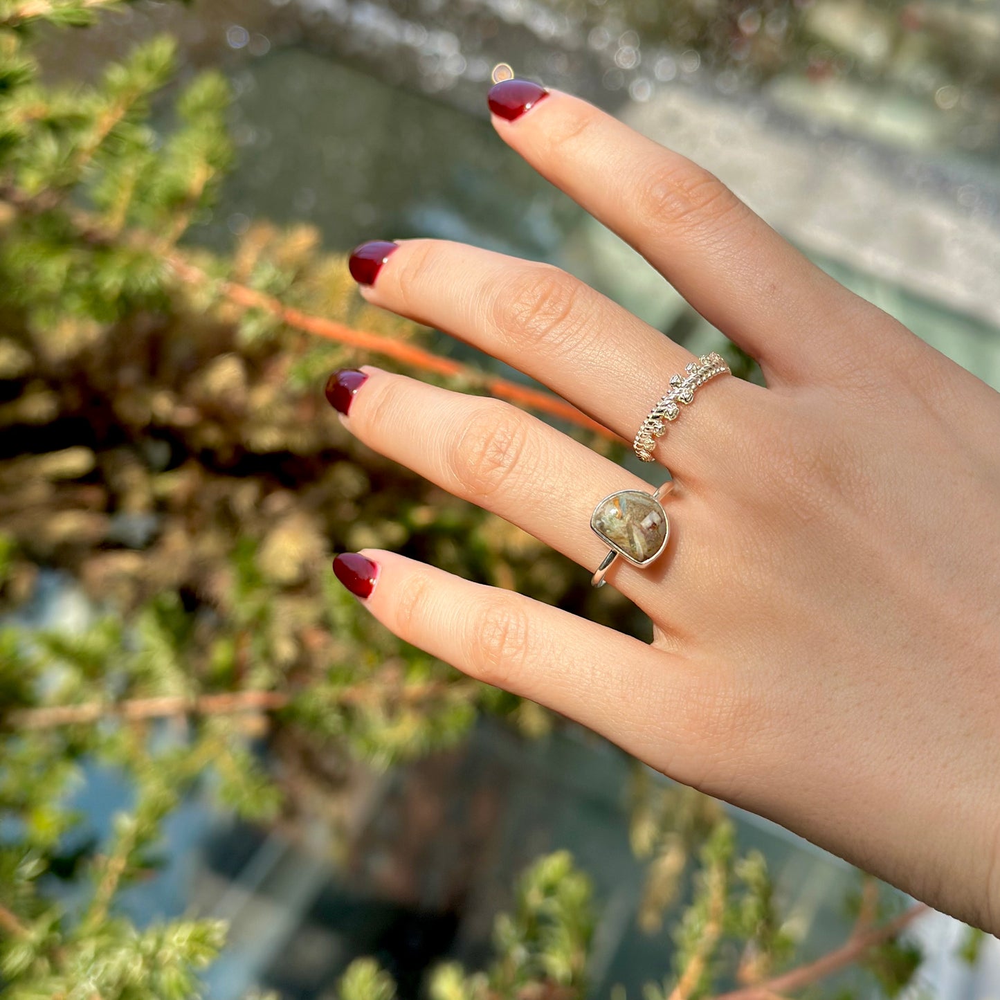 Silver925 1stone ring 24