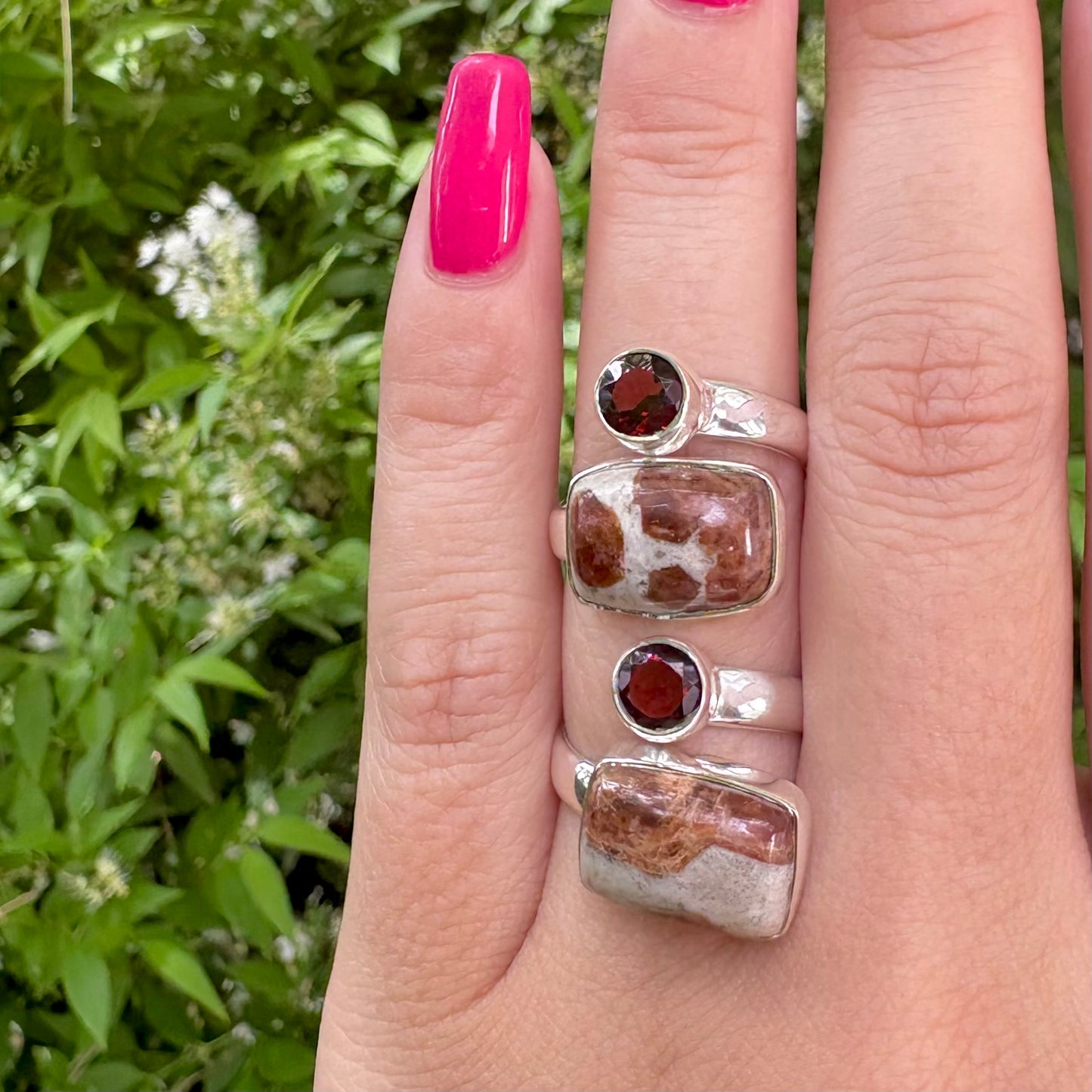 Silver925 2stone ring 8