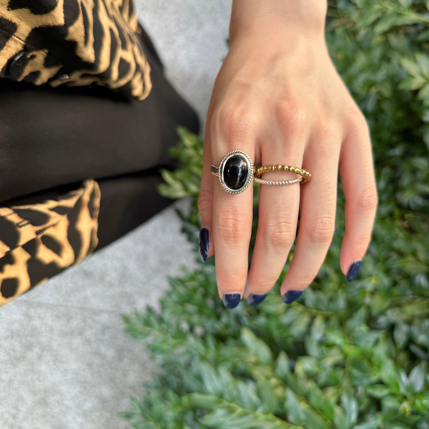 Silver925×Brass design ring 9