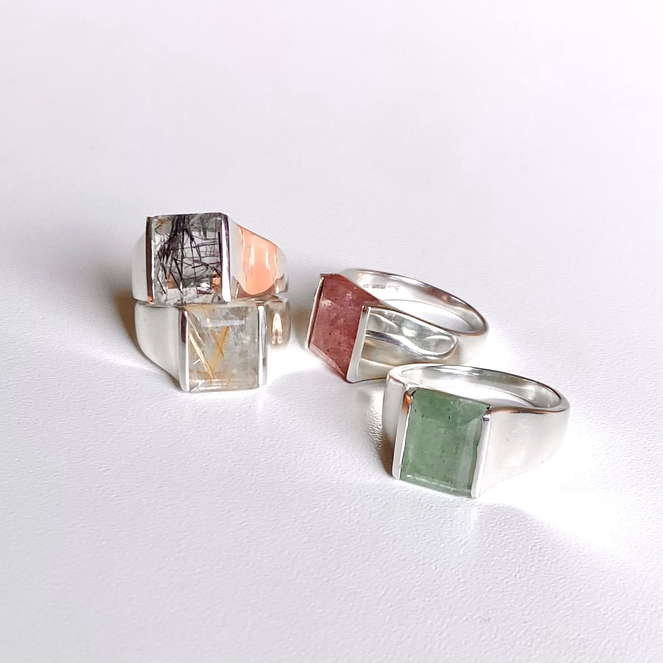 Silver925 square ring 7