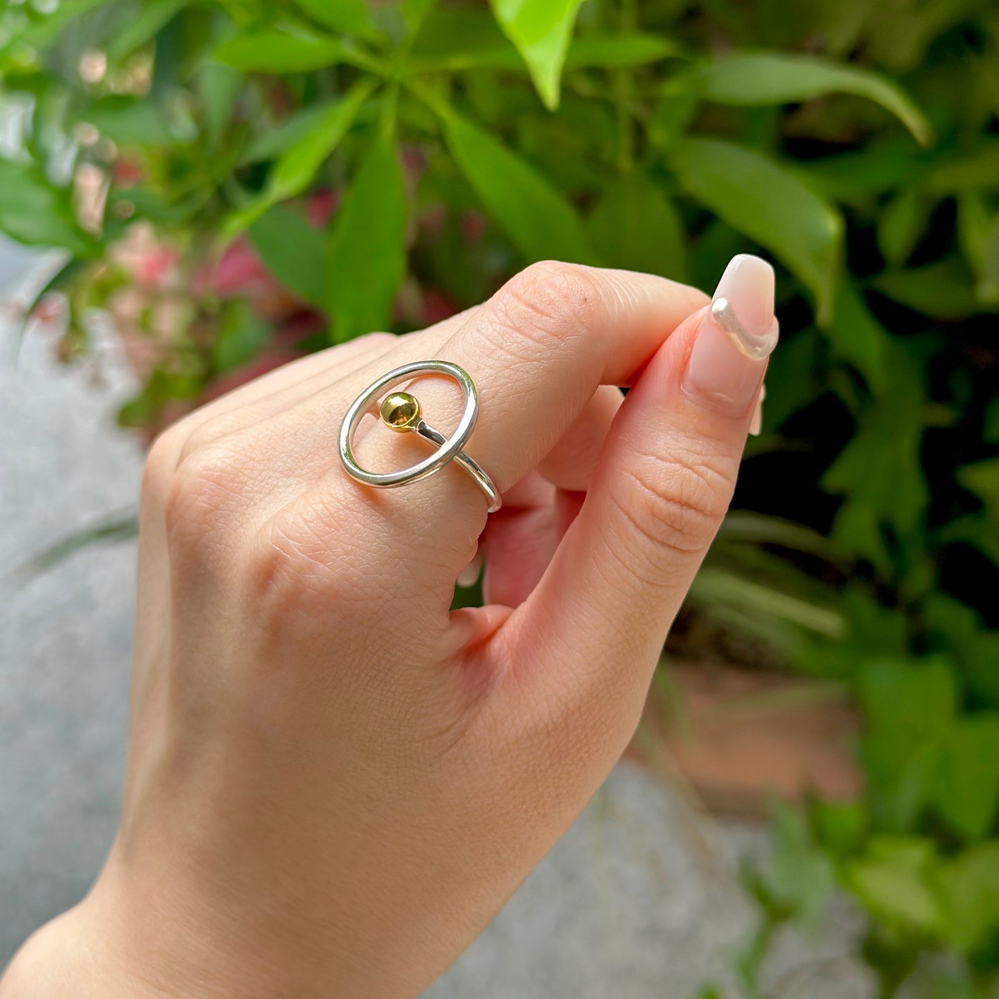 Silver925×Brass plain ring 6