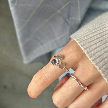 Silver925 3stone ring 3