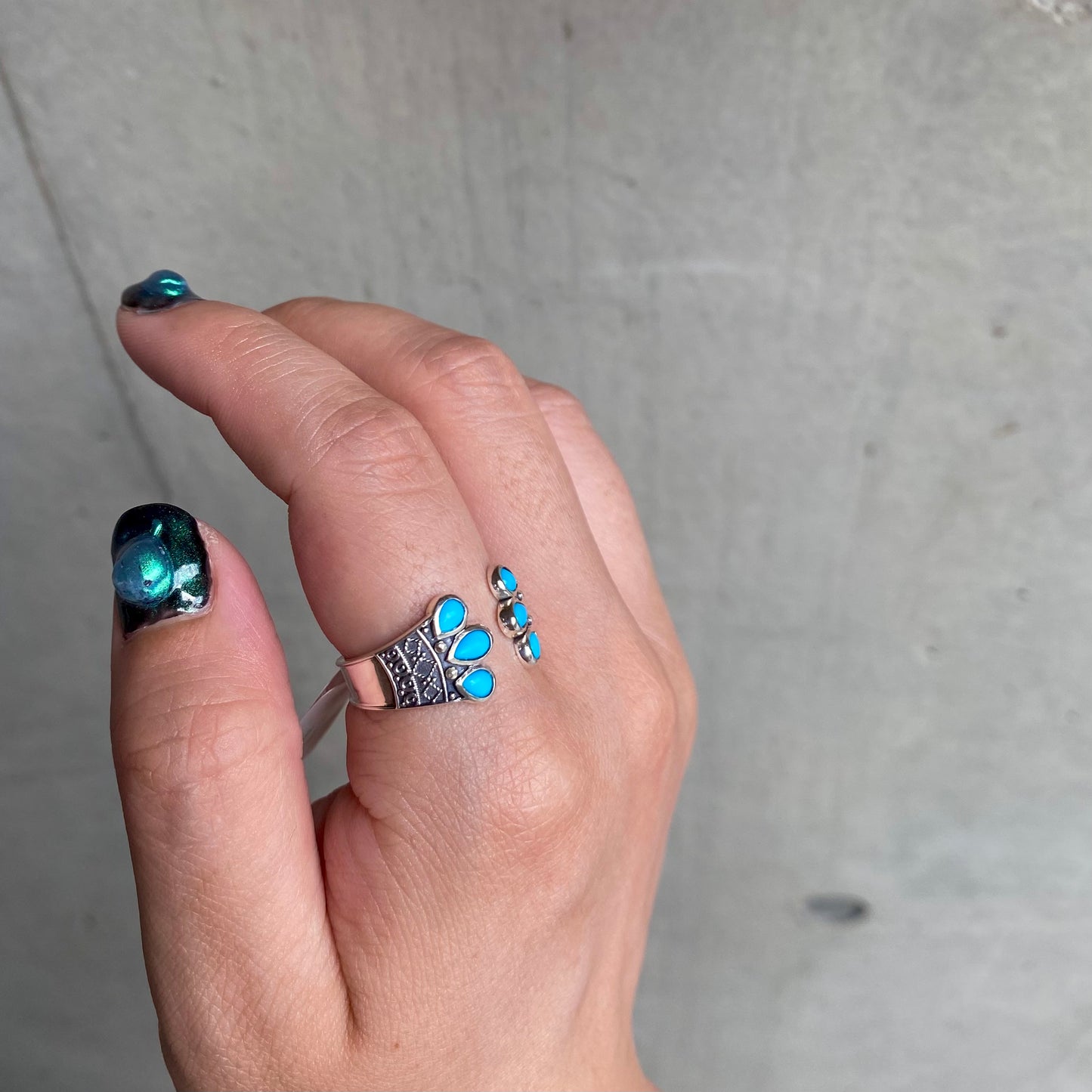 【poco】Turquoise design ring 4