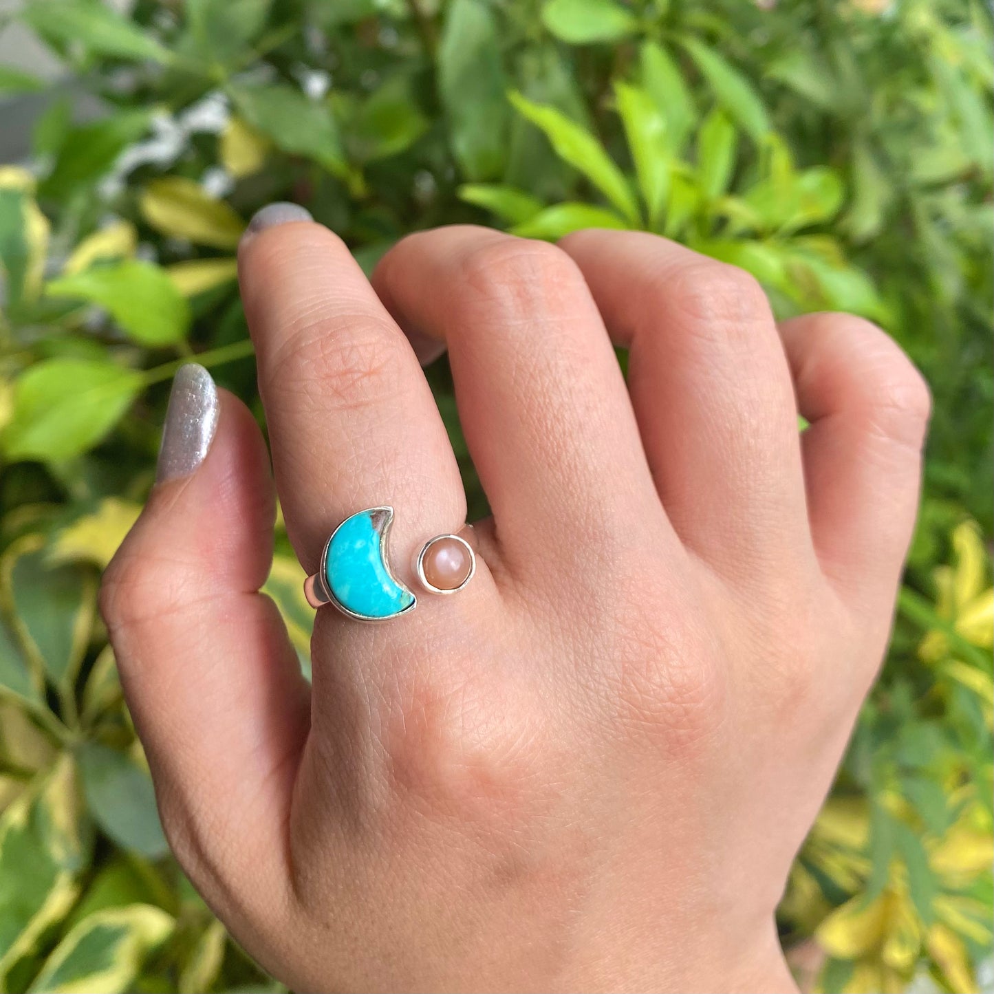 Moon design ring