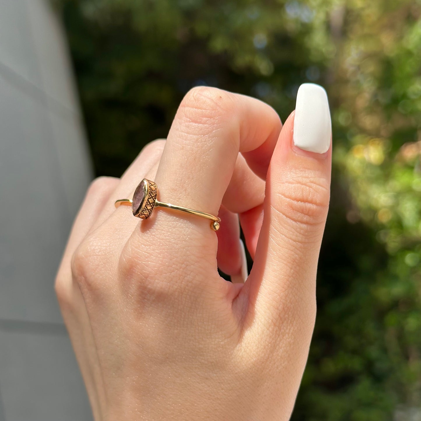 Brass petit ring 7