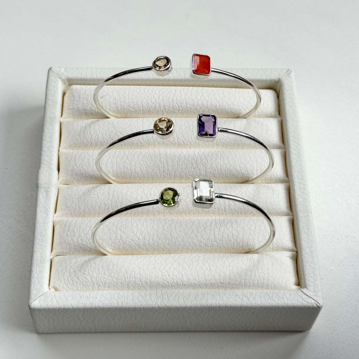 Silver925 2stone bangle 1